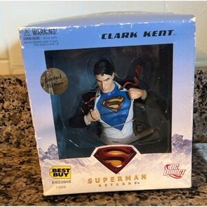 Clark Kent DC Direct Superman Returns Limited Edition Bust Figure Box in fair co